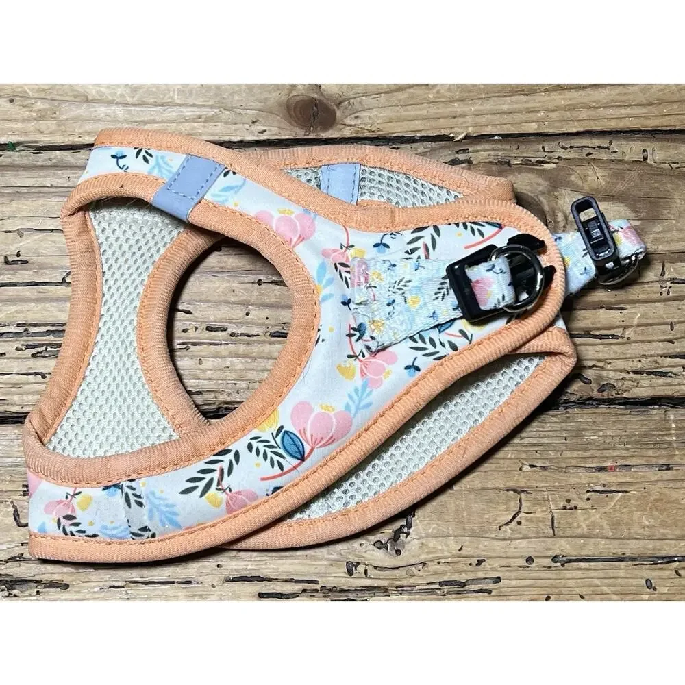Downtown Pet Supply Size S Orange Floral Step In Harness